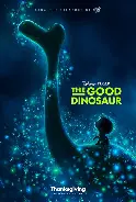 A dinosaur and a boy sit together at night among glowing fireflies, with The Good Dinosaur title illuminated above and Hotel Names Arabella Sedona featured nearby.