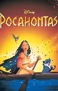 Animated woman in a canoe with a raccoon and hummingbird, under the title Pocahontas and Hotel Names Arabella Sedona, set against a bright sunset background.