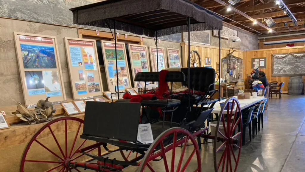 A horse drawn carriage at a museum at Sedona, AZ.